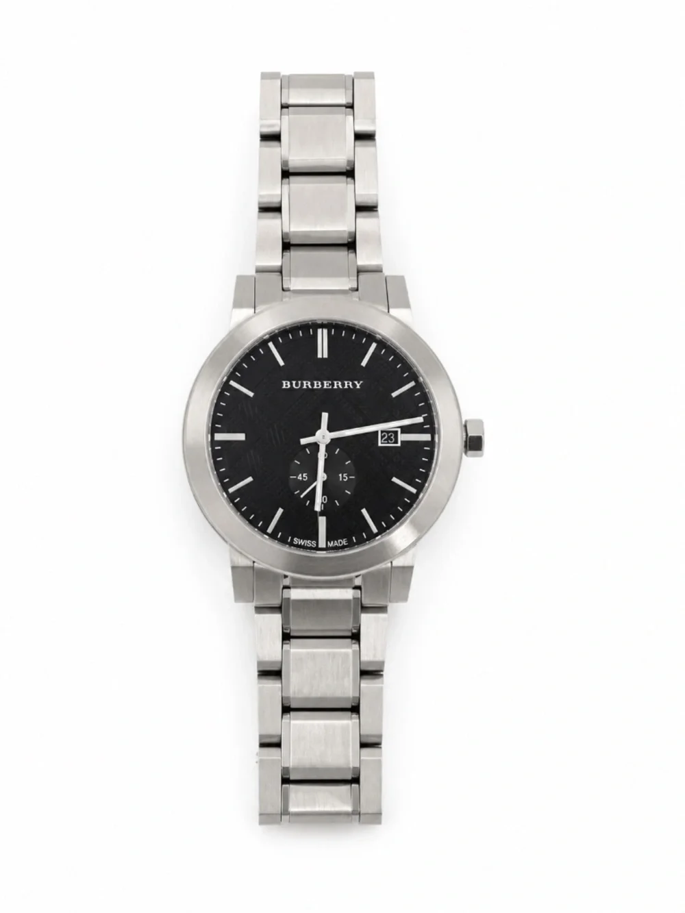 Brand New Burberry Mens Watch Chronograph The City Black Bu9901
